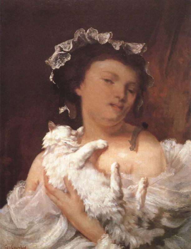 Gustave Courbet Lady and cat